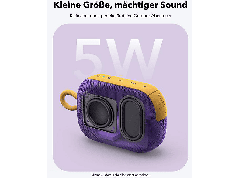 Thumbnail - SOUNDCORE BY ANKER Select 4 Go, Bluetooth Lautsprecher, Violett, Wasserfest