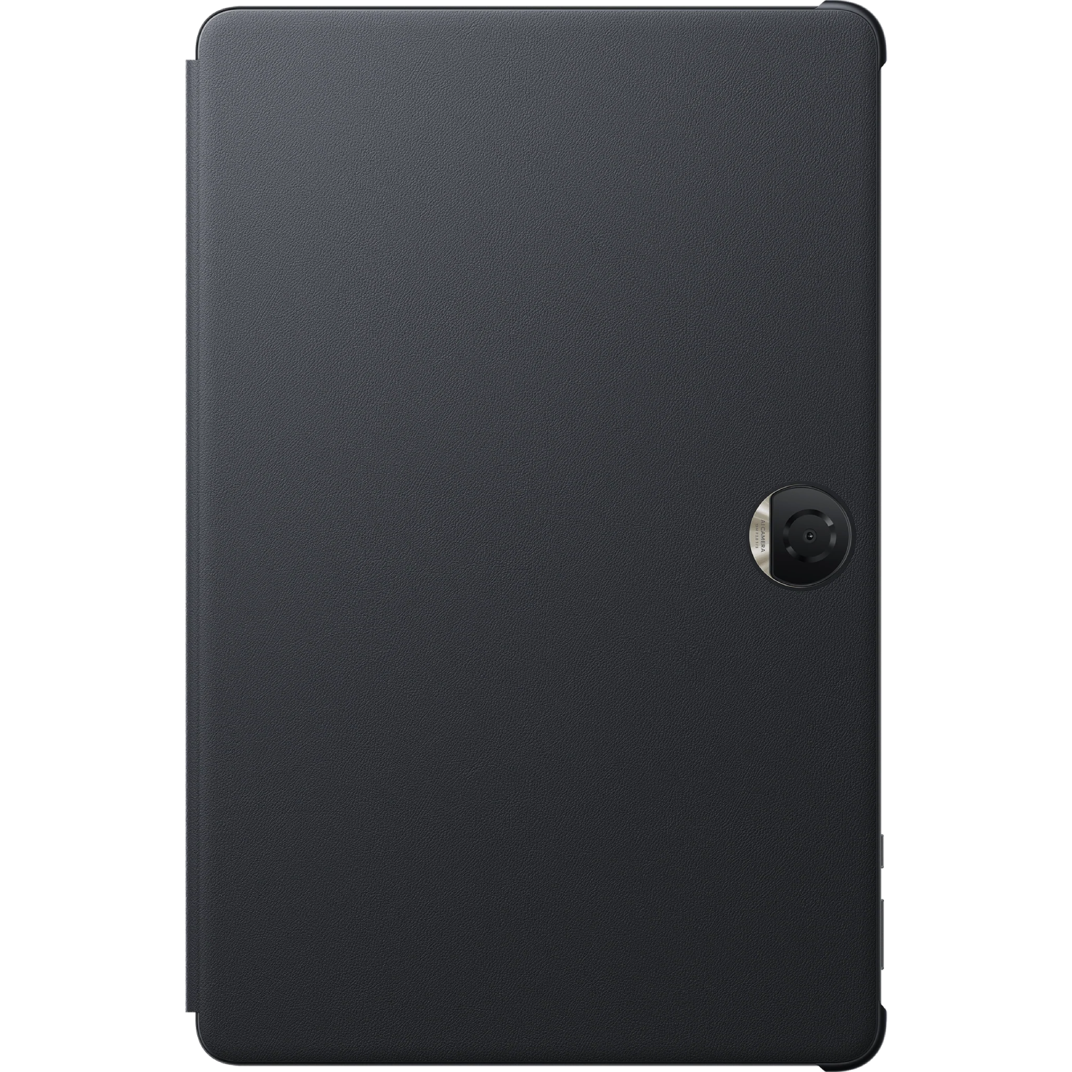 Una funda negra para tableta con un objeto redondo y la palabra HONOR.