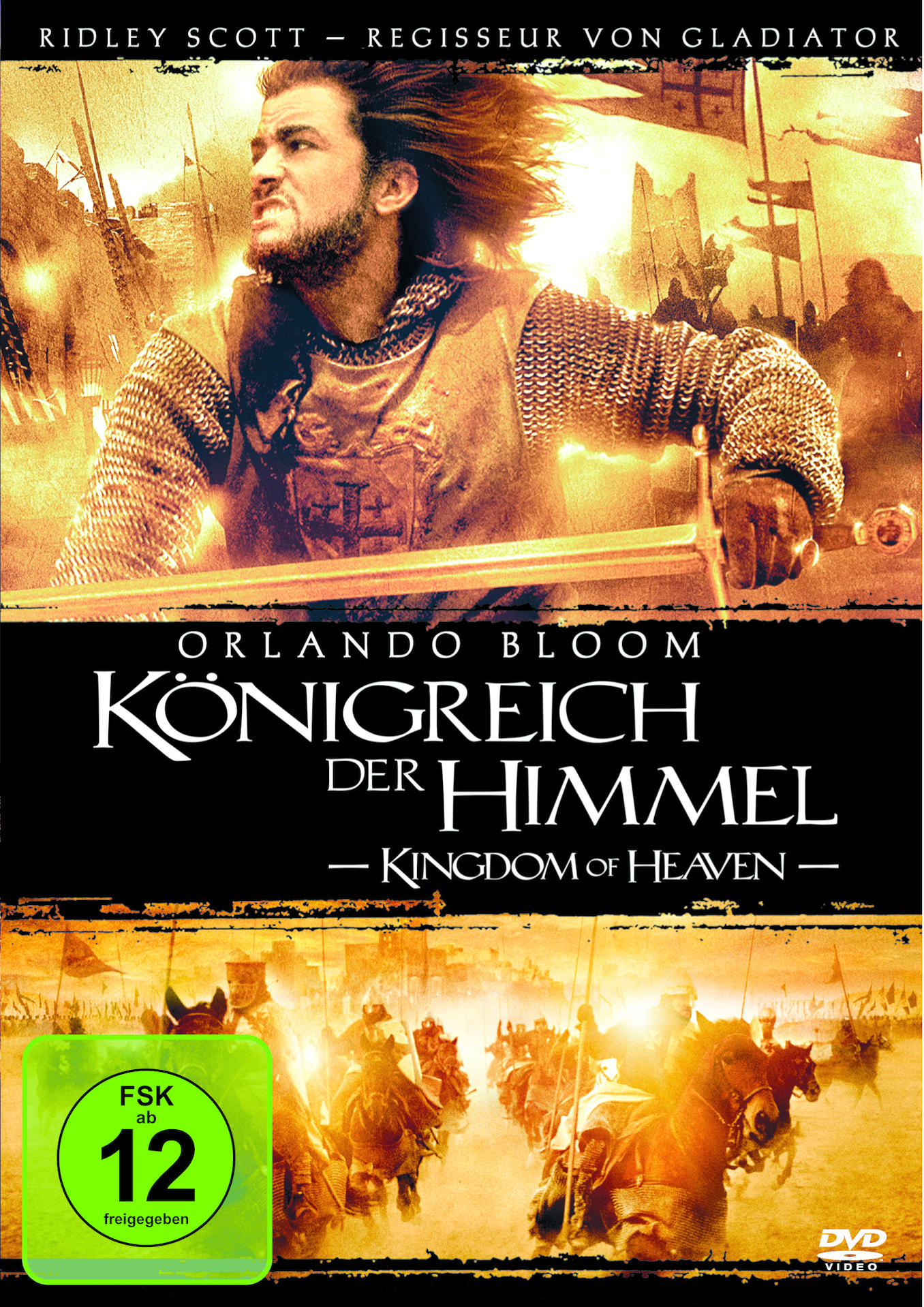 DVD-Cover des Films „Königreich der Himmel“ mit Orlando Bloom, FSK 12.