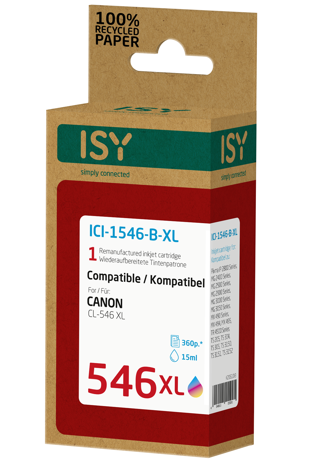 Verpackung einer Tintenpatrone für Canon-Drucker mit der Aufschrift "546XL".