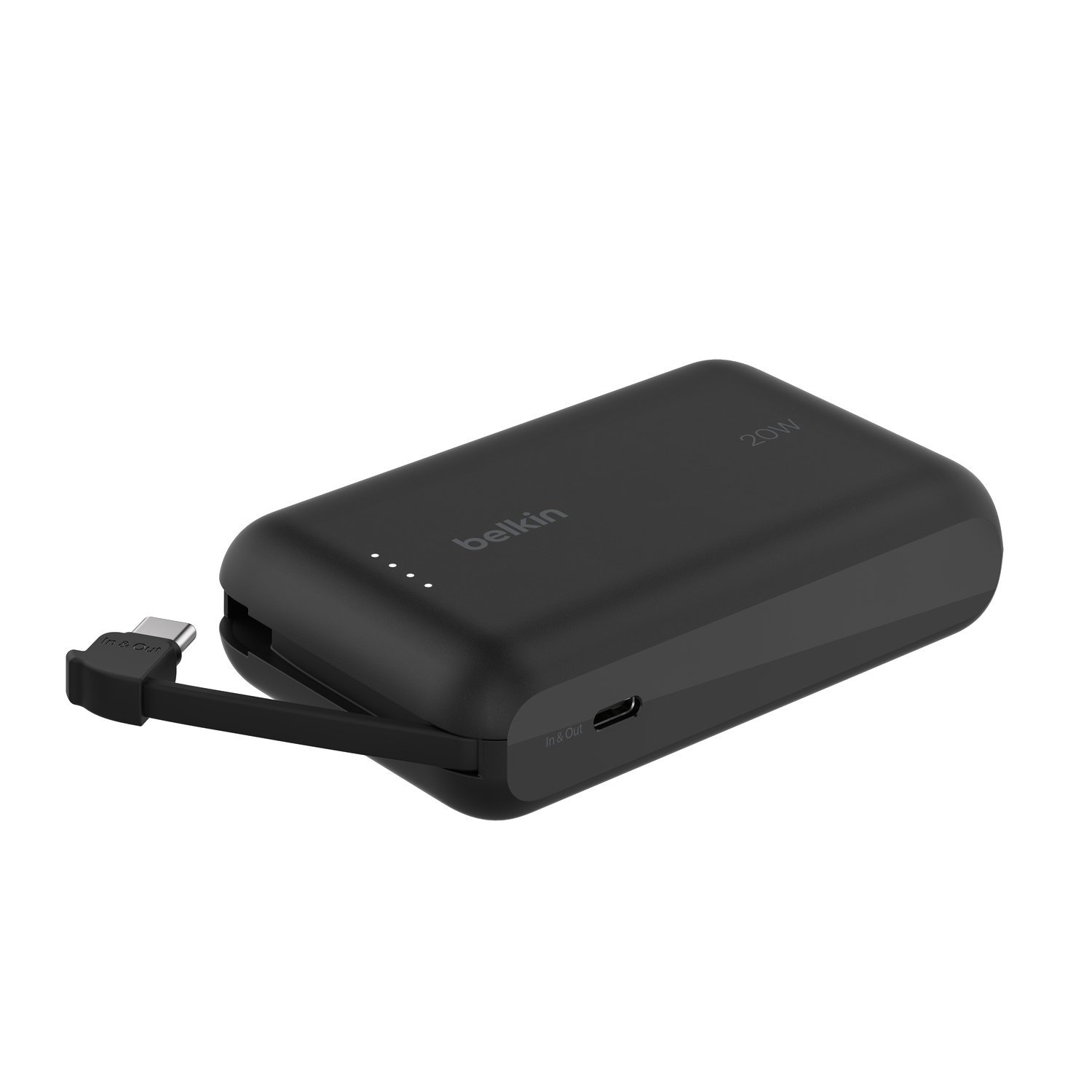 Belkin 10000 Mah 20w Pd Powerbank Met GeÉ¯ntegreerde Usb'c Kabel ' Zwart