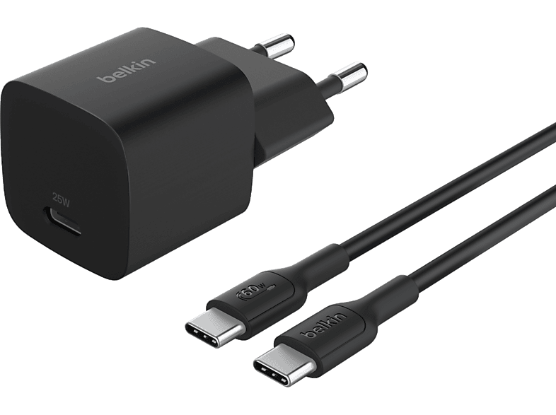 Chargeur secteur Belkin 25W USB-C avec PPS et câble 1m
