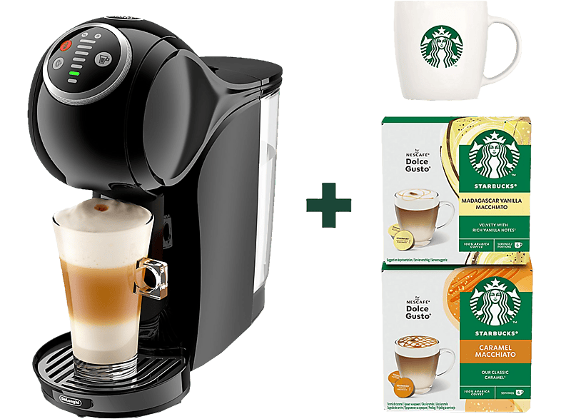 DE-LONGHI Genio S Starter Kit Kapselmaschine Schwarz