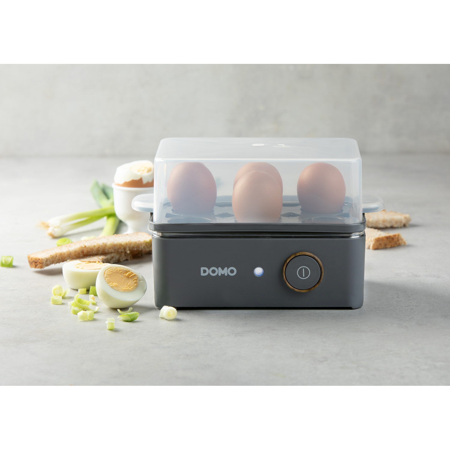 DOMO Wood You - Cuiseur à œufs pour 6 œufs