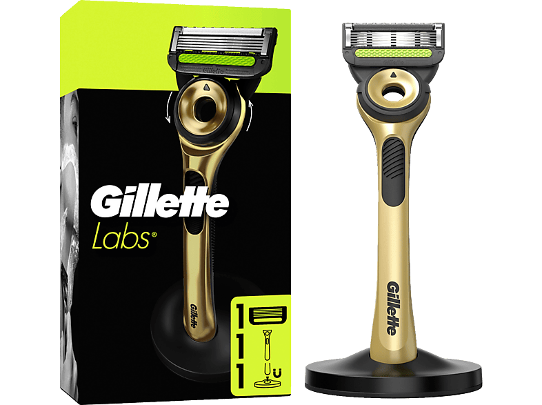 Gillette Labs Gold Rasierapparat mit 1 Klinge + Duschhänger; Rasierer