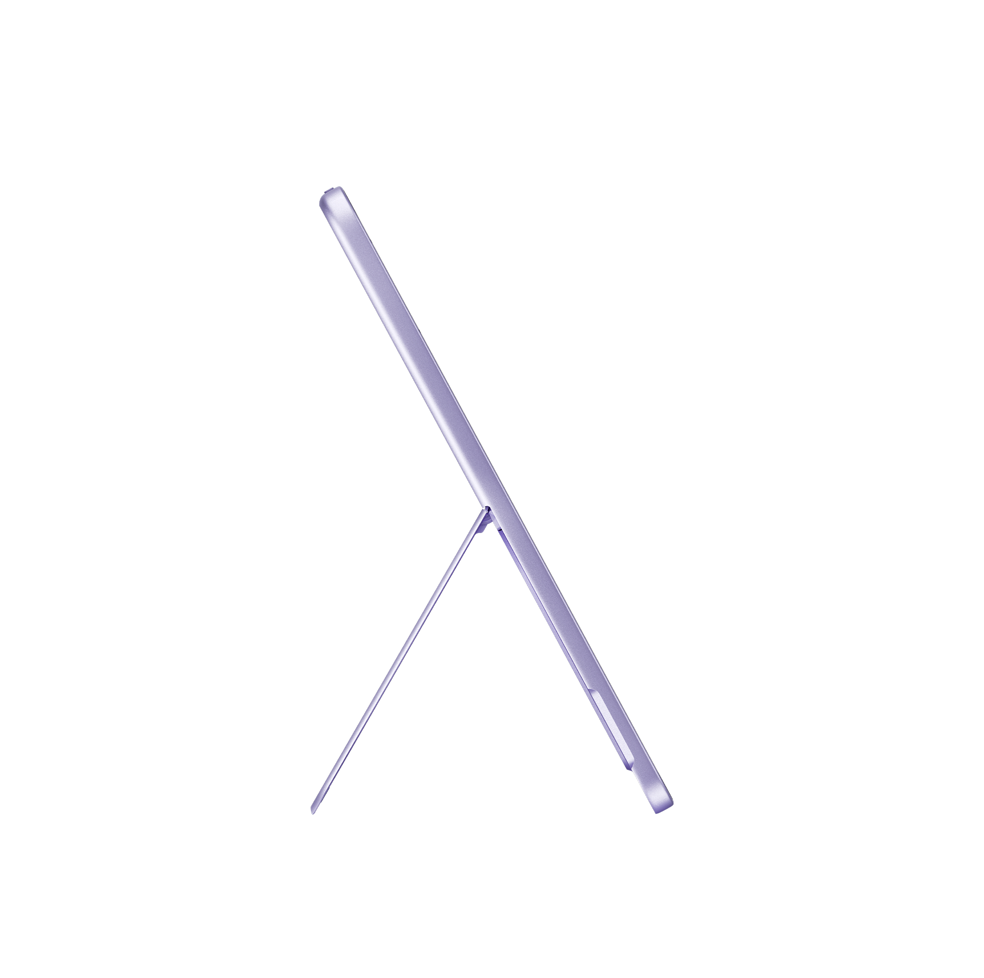 Lila Tablet im Profil, aufgestellt, 'Slim Pen separat erhältlich'.