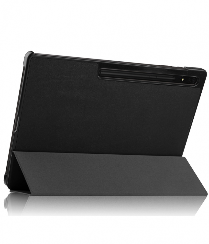 Fekete tablettok, a tablet állványon van.