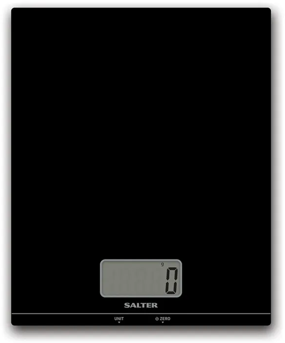 SALTER Konyhai mérleg fekete üveglapos 5kg