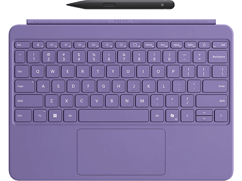MICROSOFT Surface Pro 12'' Keyboard mit Slim Pen Stift, Tastatur Violett, kompatibel (1. Edition)