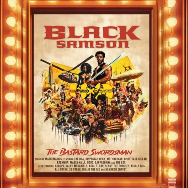 Filmposter für 'Black Samson'. Zeigt einen muskulösen Mann mit einem Schwert. Text enthält Namen von Schauspielern und Filmtitel.