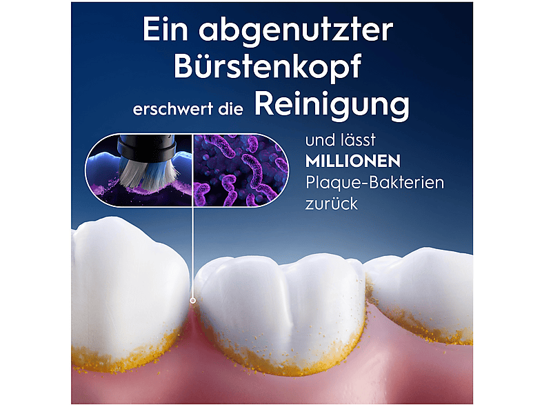 Thumbnail - ORAL-B iO Strahlendes Weiss, für elektrische Oral-B Zahnbürsten, Zahnaufhellung, Schwarz, 4 Stück Aufsteckbürsten