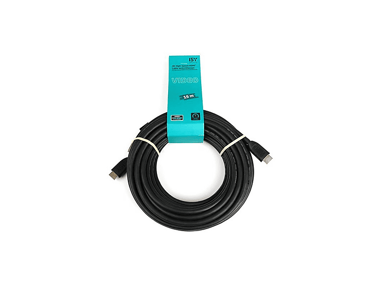 ISY IHD-9060 4K High Speed HDMI Kabel mit Ethernet, 15m, Schwarz — Foto 2 von 2