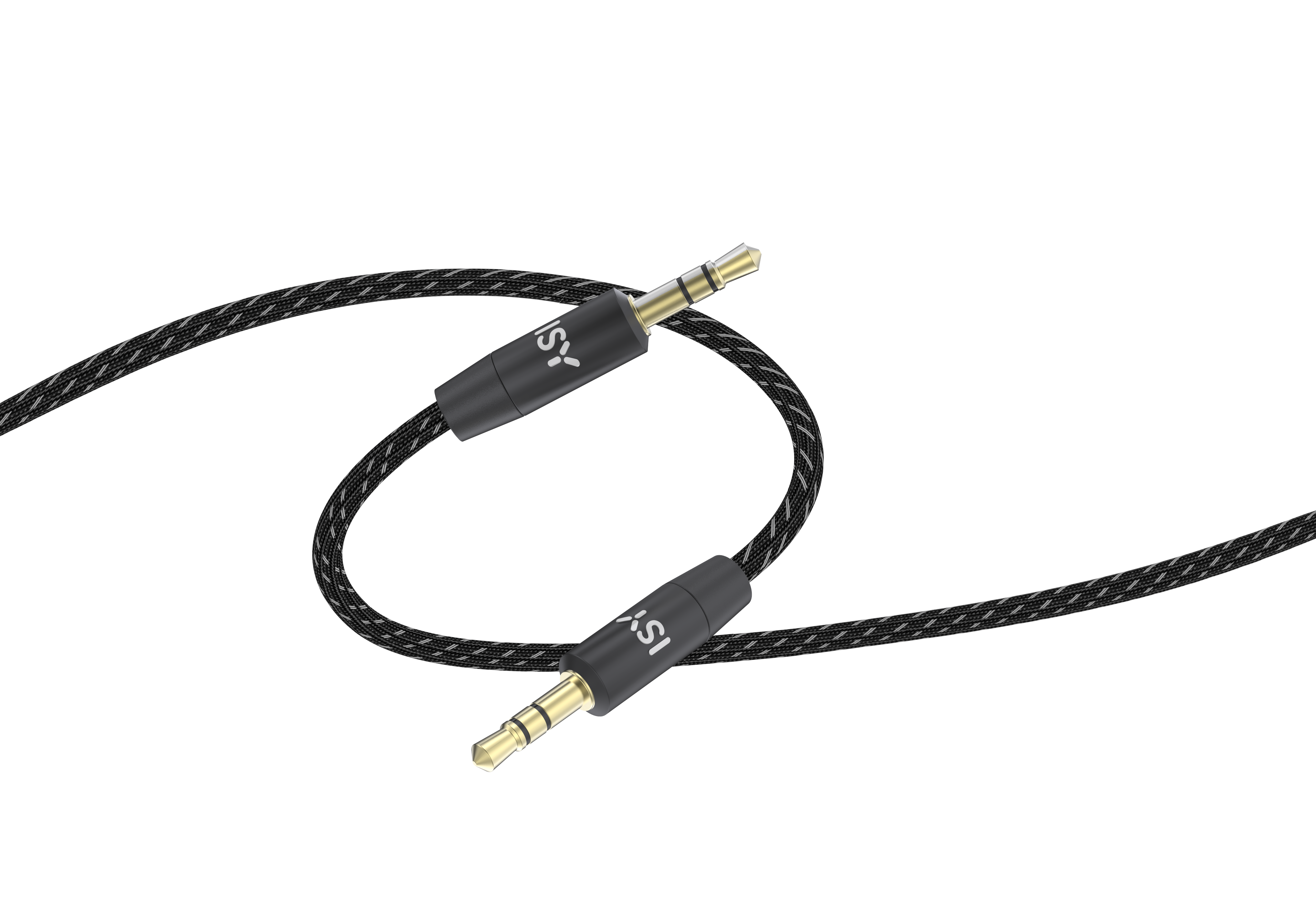 ISY 3,5mm Jack összekötőkábel, szövet borítás, 1,5 méter, arany színű bevonat (IAU-1000)