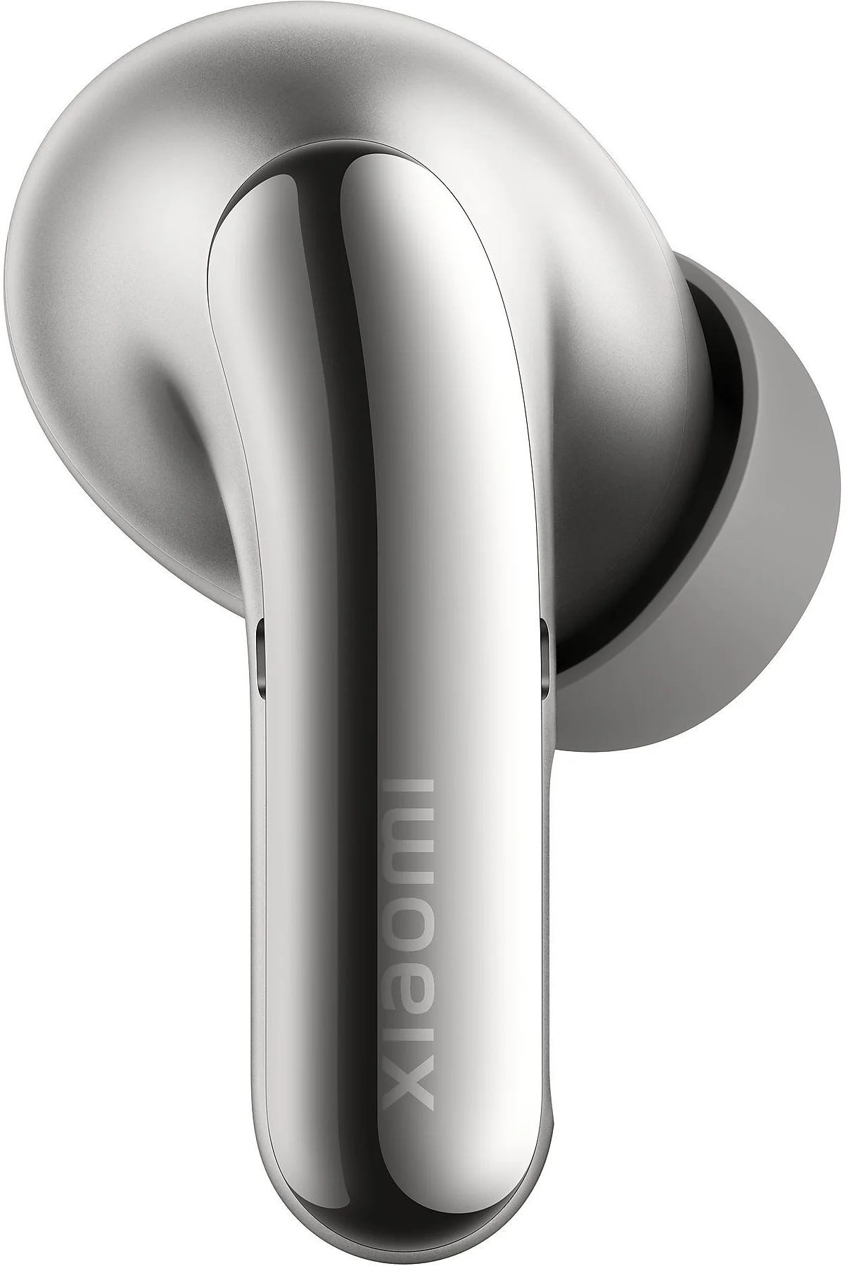Ezüst fülhallgató "xiaomi" felirattal.
