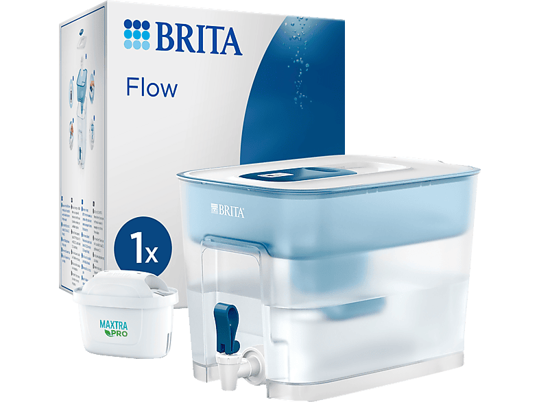 Depósito filtrante - BRITA Flow XXL (8,2 l) Incluye 1 Cartucho MAXTRA PRO All-in-1, Memo Digital y Tapa Deslizante