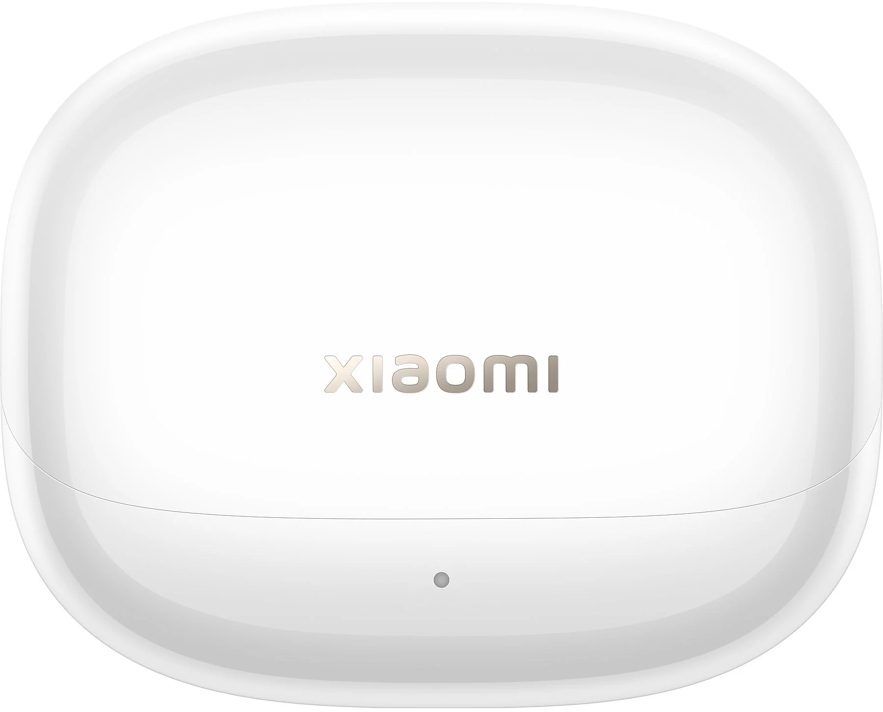 Fehér töltőtok "xiaomi" felirattal és ponttal.
