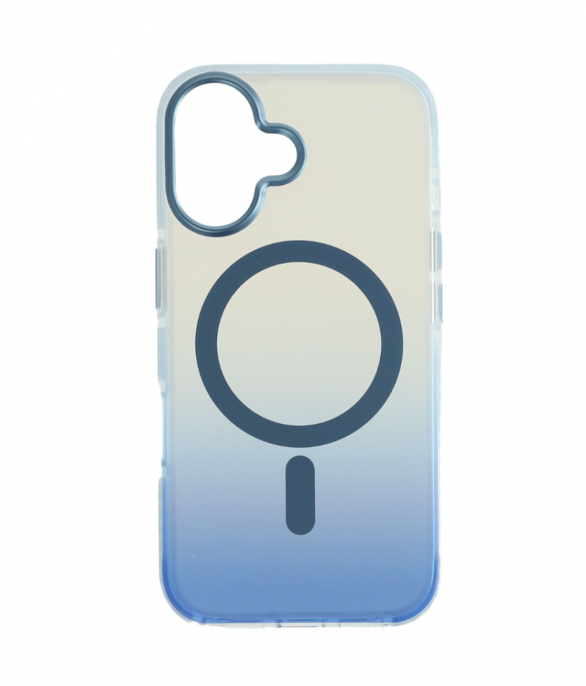 CASE AND PRO iPhone 16 mágneses tok, kék-átlátszó (MAG-IPH16-BLTP)