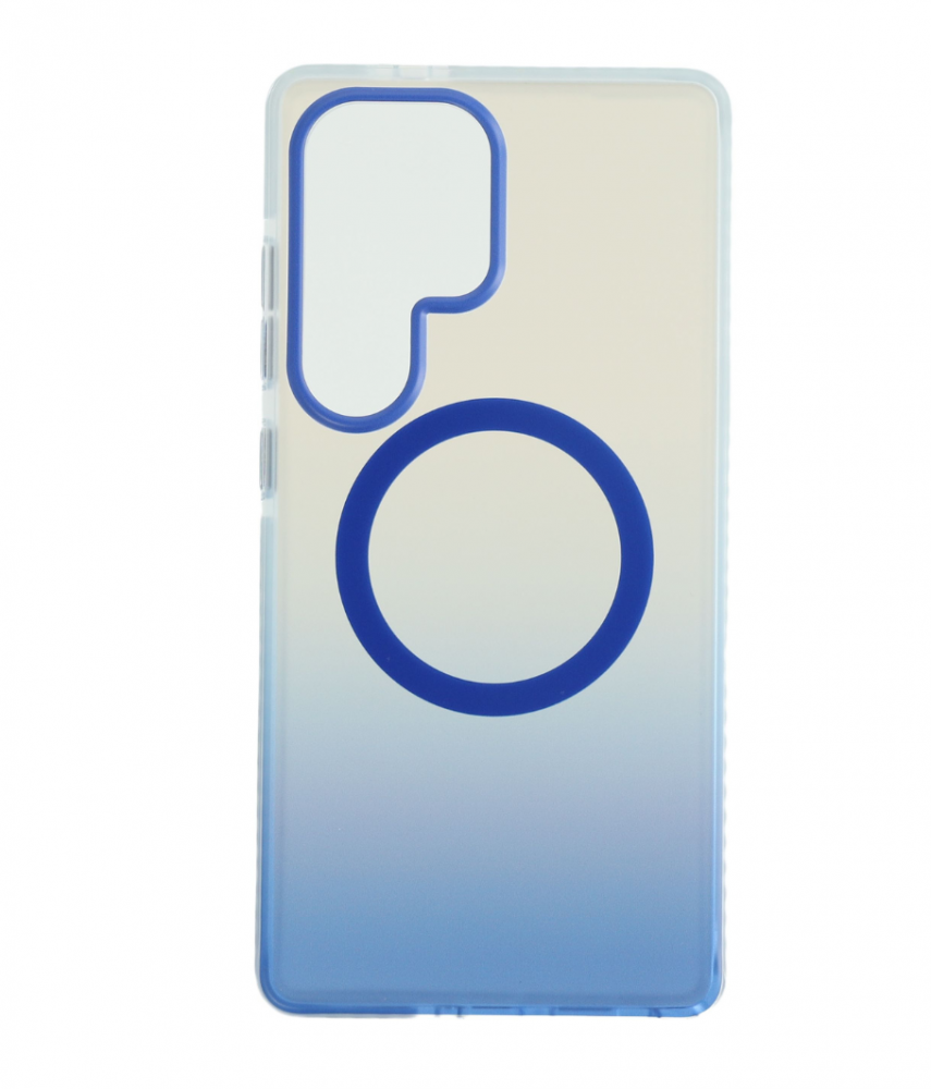 CASE AND PRO Samsung Galaxy S25 Ultra mágneses tok, kék-átlátszó (MAG-S25U-BLTP)