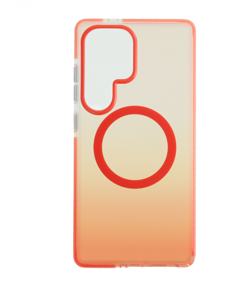 CASE AND PRO Samsung Galaxy S25 Ultra mágneses tok, narancs-átlátszó (MAG-S25U-OTP)