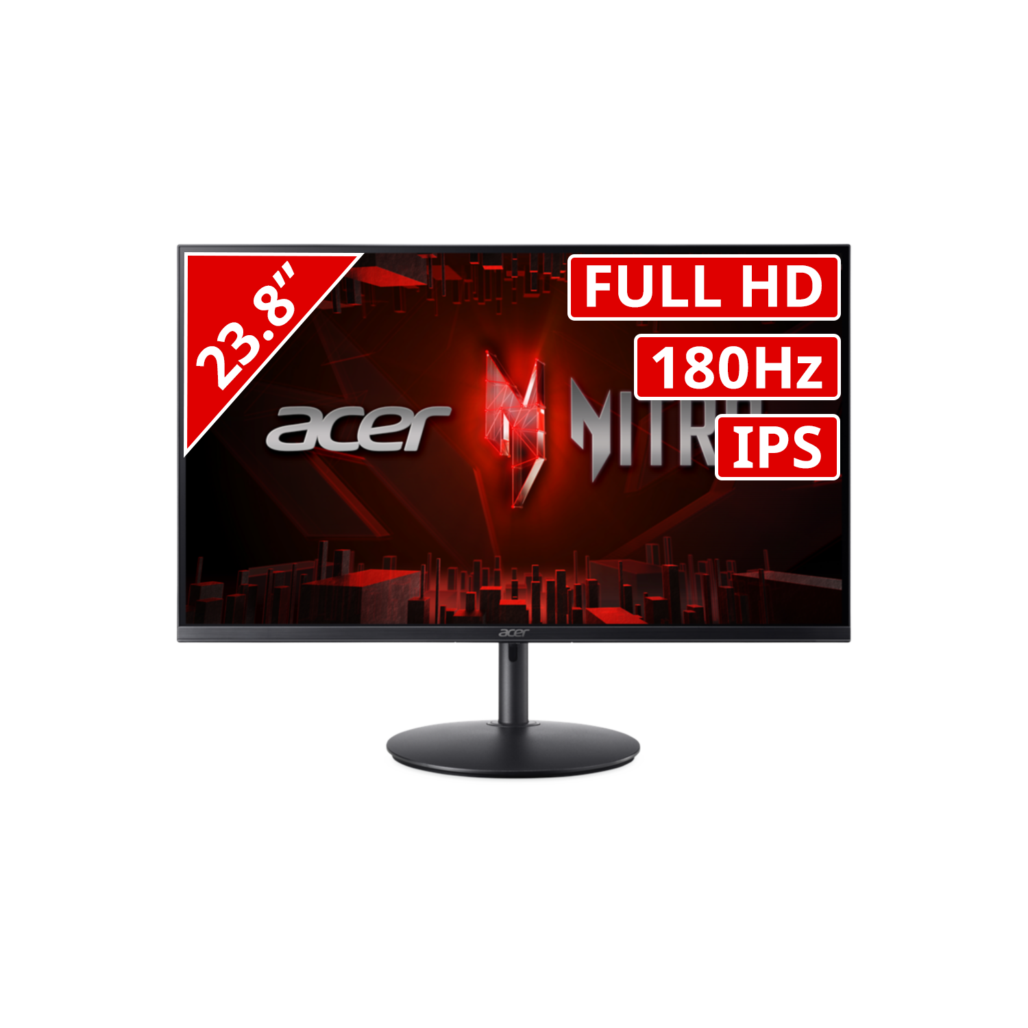 Acer Nitro Xf240ym3biiph - 23.8 Inch 1920 X 1080 (full Hd) 1 Ms 180 Hz afbeelding