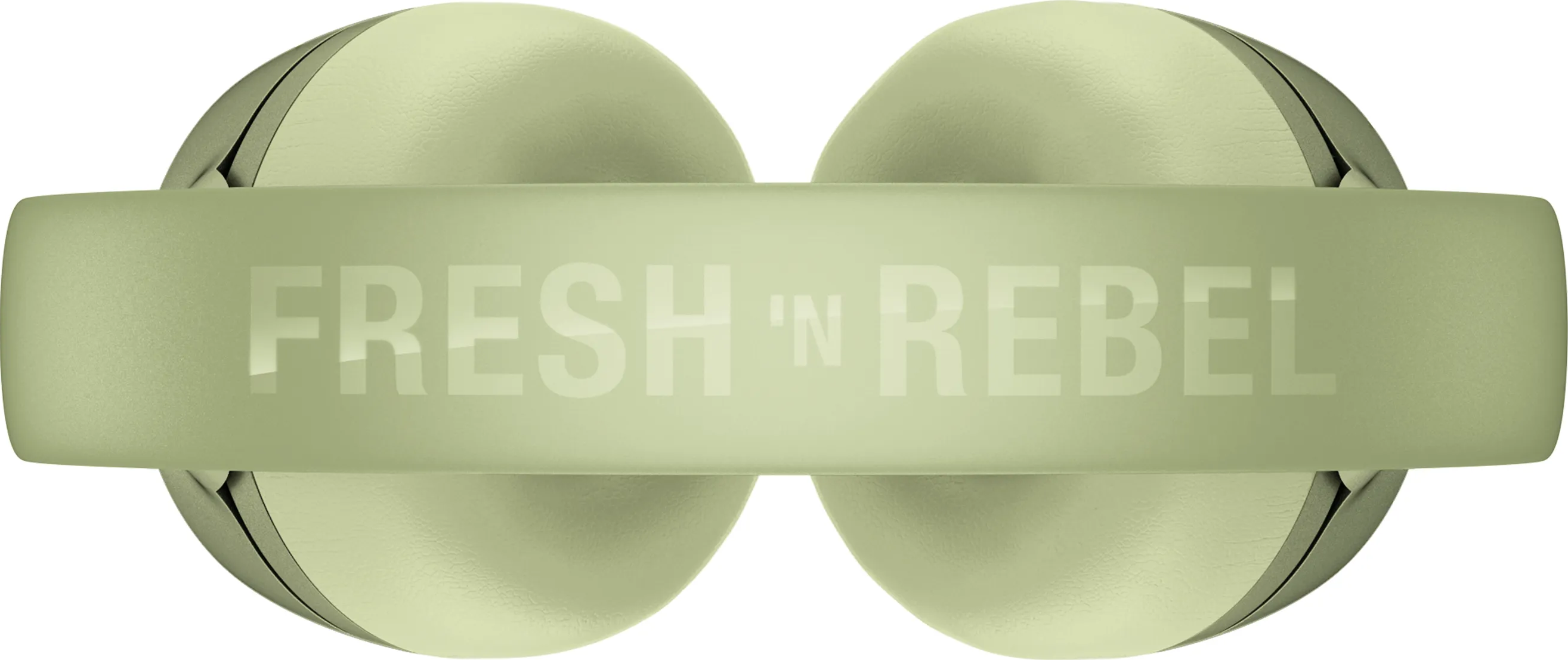 Cuffie verdi con FRESH 'n REBEL scritto in bianco sulla fascia.
