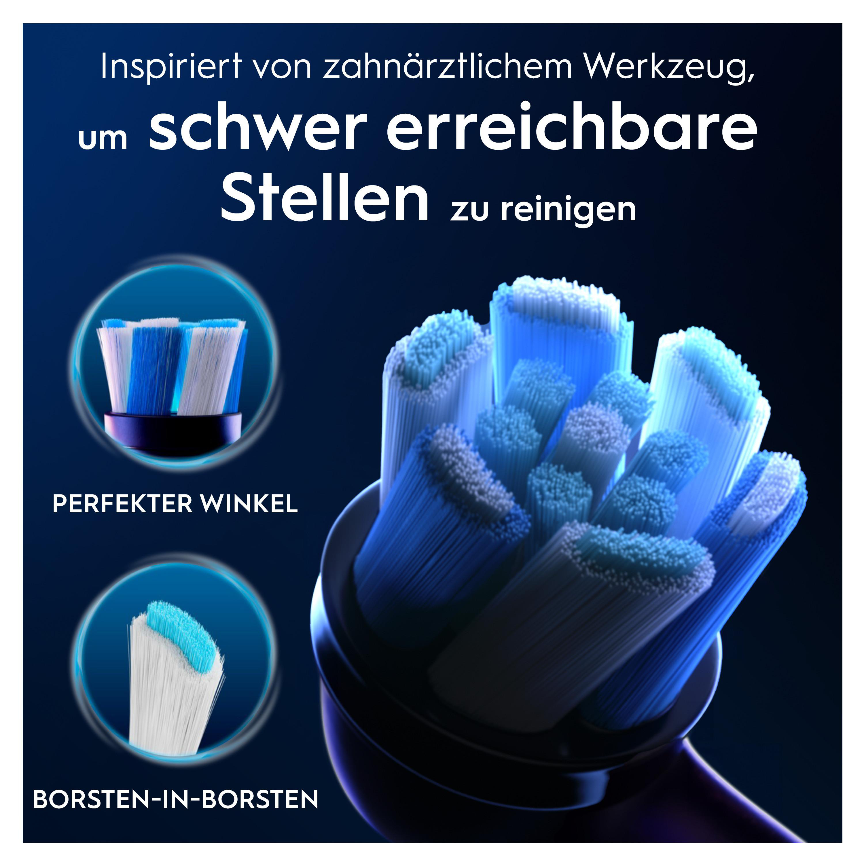 Nahaufnahme einer Zahnbürste mit einem perfekten Winkel.