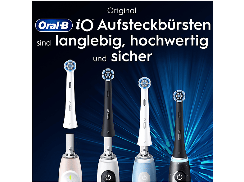 Thumbnail - ORAL-B iO Sanfte Reinigung, geeignet für empfindliches Zahnfleisch, Weiß, 2 Stück Aufsteckbürsten