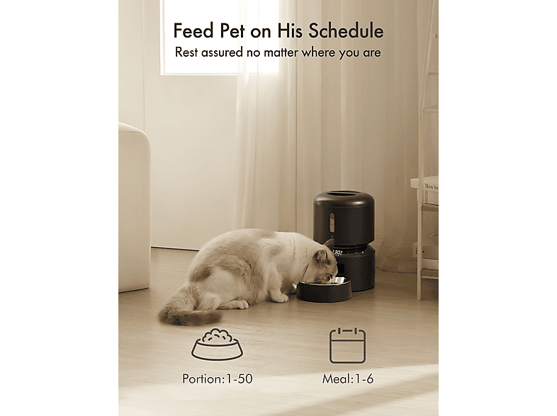 PETLIBRO PL-AF005-91B GRANARY AUTOMATIC FEEDER 3L Schwarz Futterautomat
