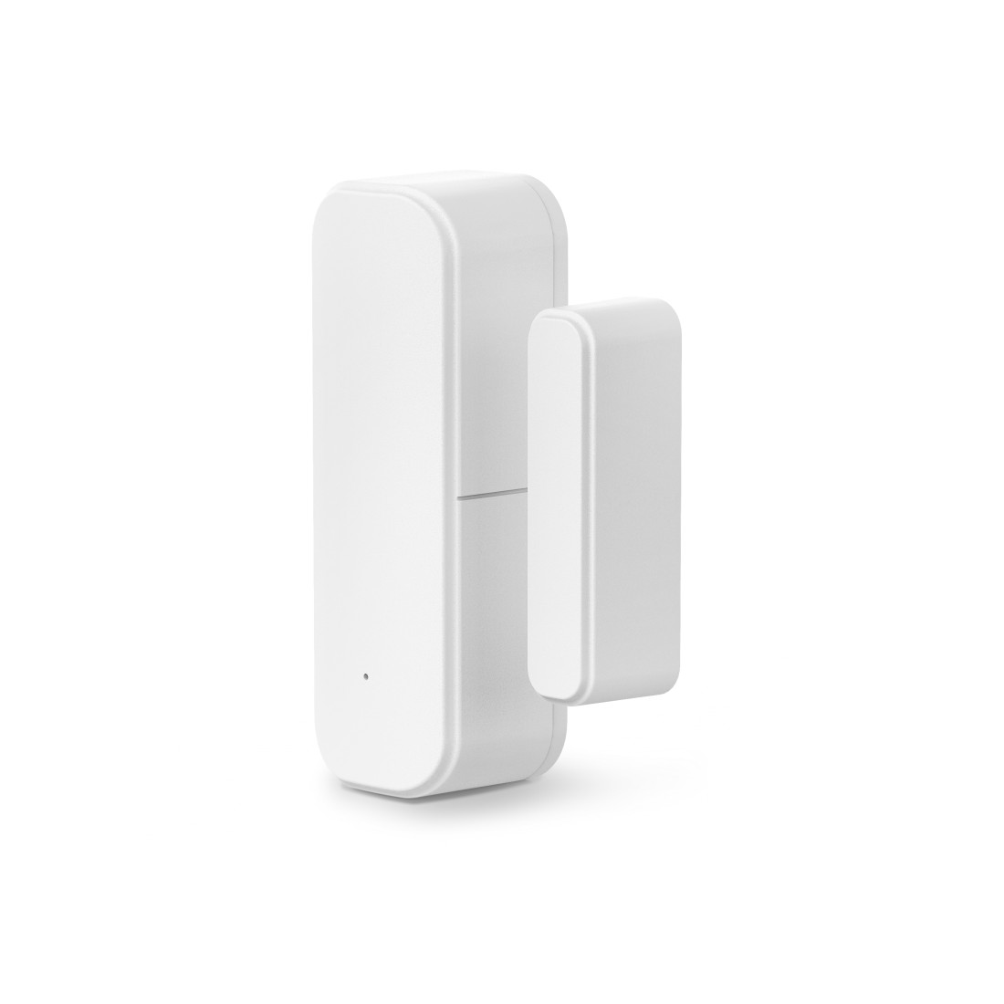 Weißer rechteckiger Sensor und ein kleinerer Sensor, beide mit abgerundeten Kanten.
