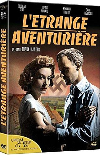 DVD cover of "L'Etrange Aventurière" with Deborah Kerr and Trevor Howard. Dark colors, title in large yellow font.