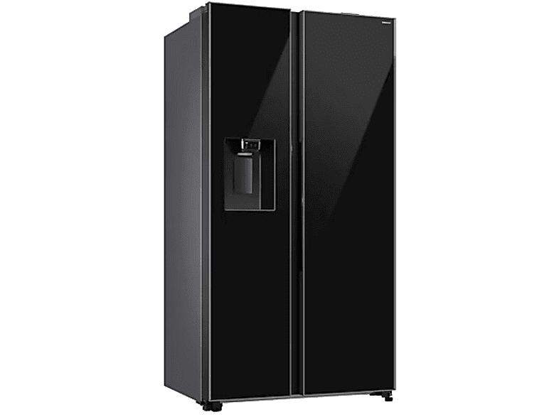 Chłodziarko-zamrażarka Side by SAMSUNG RS80F64JEBEO Czarne szkło – zdjęcie 2