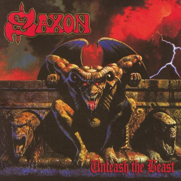 Albumcover: Ein Gargoyle mit rotem Auge, bedrohlich, mit Blitz im Hintergrund.