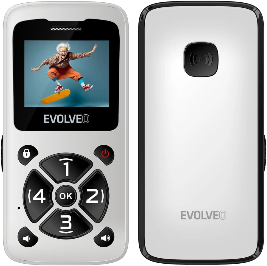 EVOLVEO EASYPHONE ID (EP400) Fehér Kártyafüggetlen Mobiltelefon