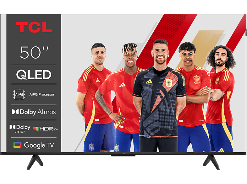 TV QLED 50"- TCL 50P7K, UHD 4K, AiPQ Processor, Smart TV, DVB-T2, 60 Hz, Pantalla HVA, Dolby Atmos, Negro
