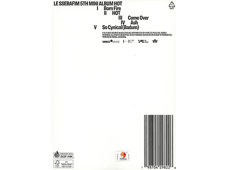 Le Sserafim - 5th Mini Album 'hot' (DRENCHED VETIVER) [CD] — Foto 2 von 2