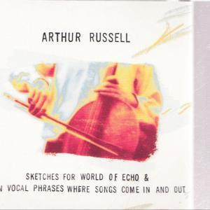 Albumcover mit Titel 'Arthur Russell', Cellospieler und Songtiteln. Hintergrund verblasst.