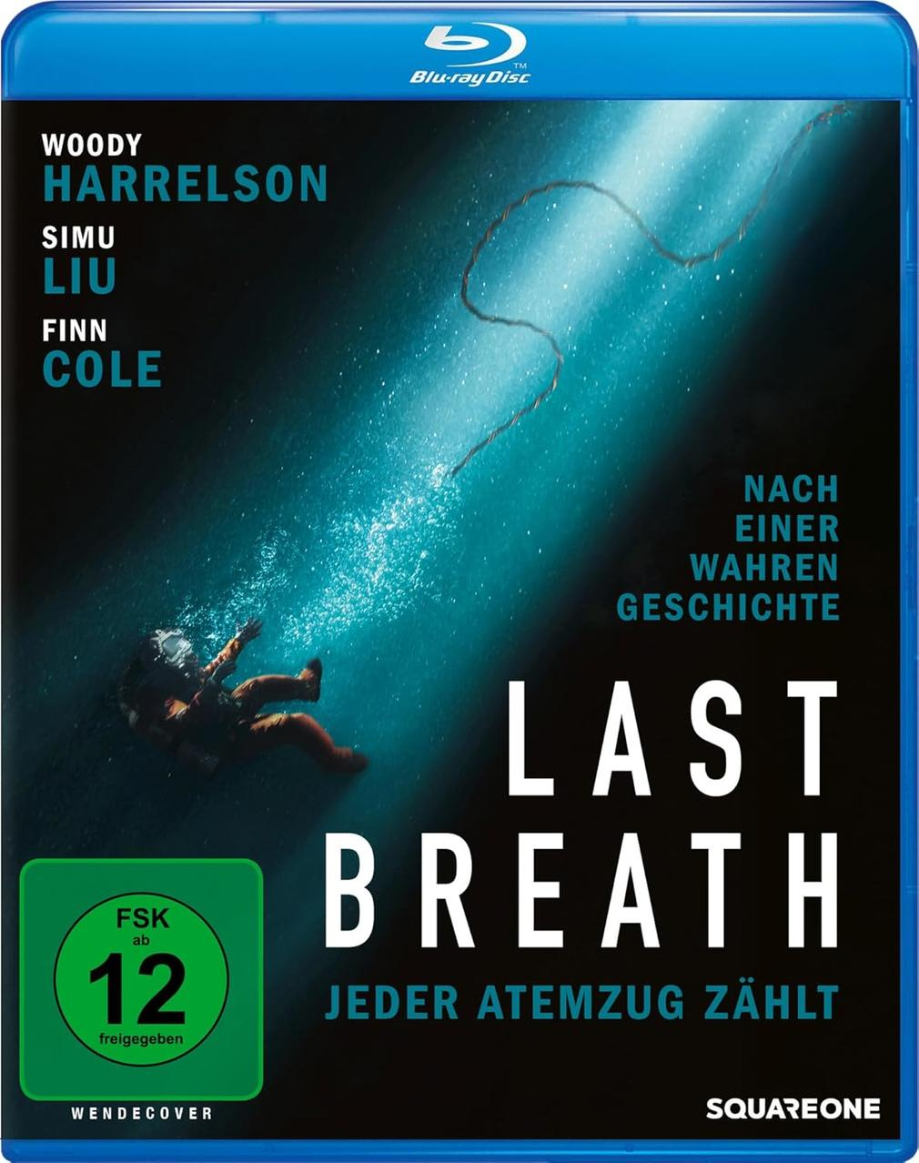 Filmcover mit Woody Harrelson, Simu Liu und Finn Cole. Der Titel lautet 'LAST BREATH'.