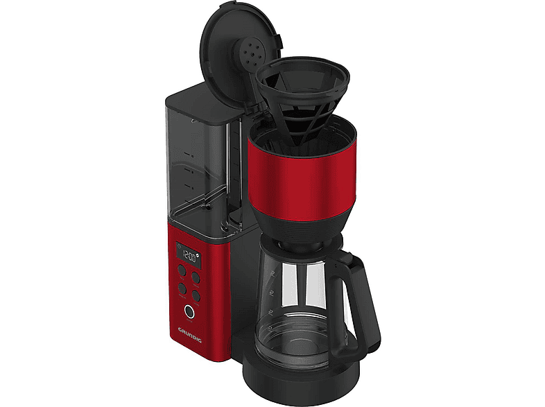 GRUNDIG KM 8440 Kaffeemaschine mit Zeitschaltuhr (Timer) Rot