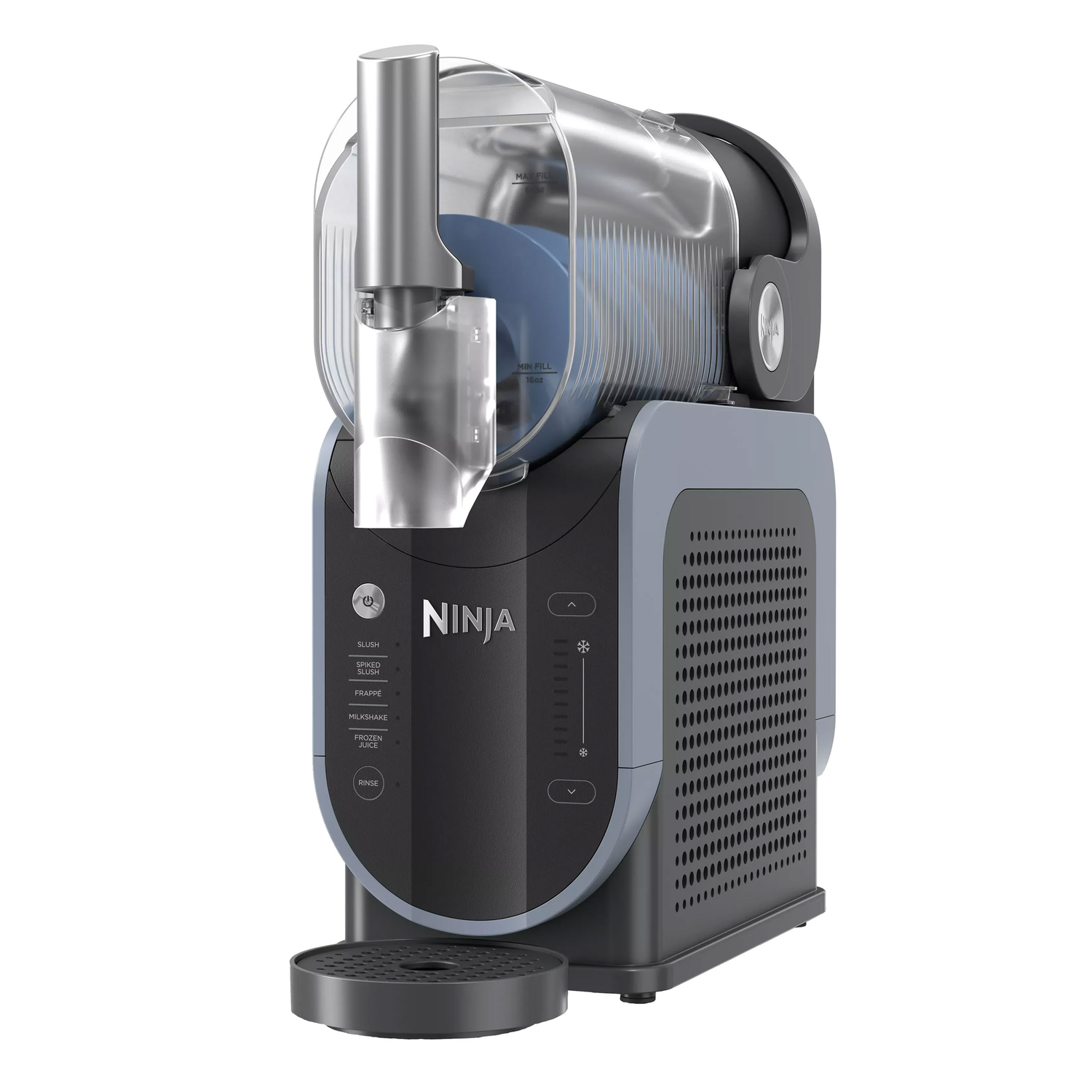 Ninja machine with a blue and black design.