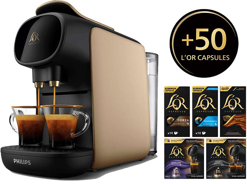 Philips Capsulemachine L'or Barista Sublime + 50 Capsules (lm9012/75)