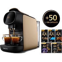 MediaMarkt PHILIPS L’Or Barista LM9012/75 Koffiezetapparaat Goud +50 gratis capsules aanbieding