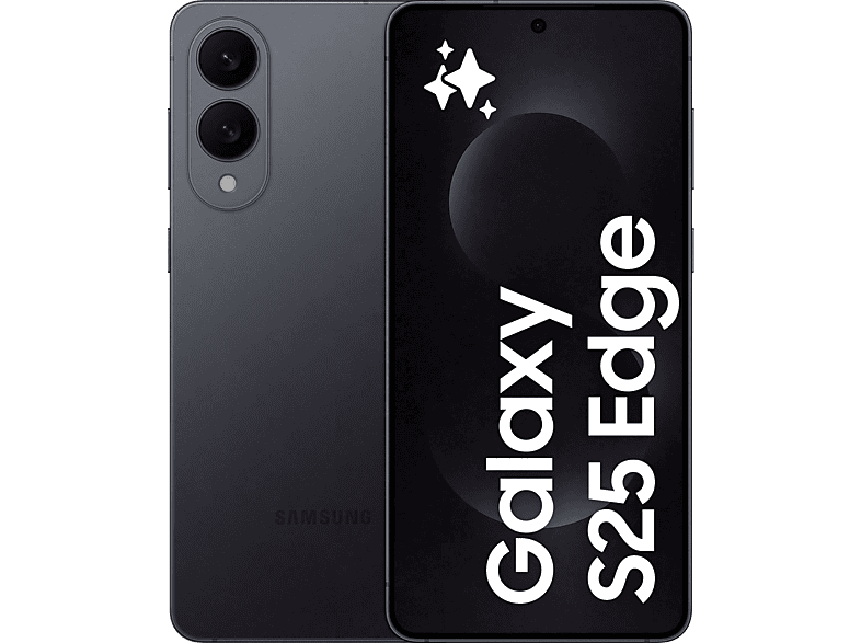 Samsung Galaxy S25 Edge, Negro, 256 GB, 12 GB RAM, 6.7 WQHD+, Qualcomm Snapdragon 8 Elite, 3900 mAh, Android 15