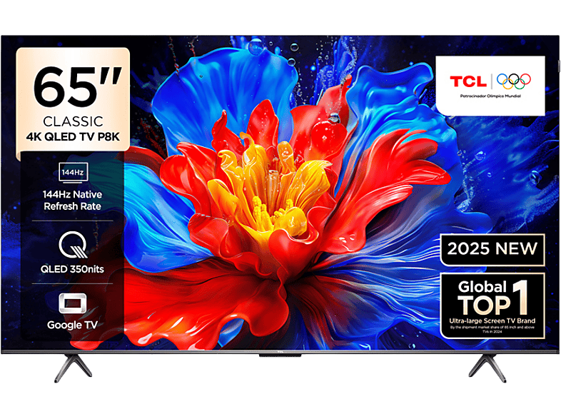 TCL 65P8K 65 inç 165 Ekran Uydu Alıcılı Smart 4K UHD QLED Google TV