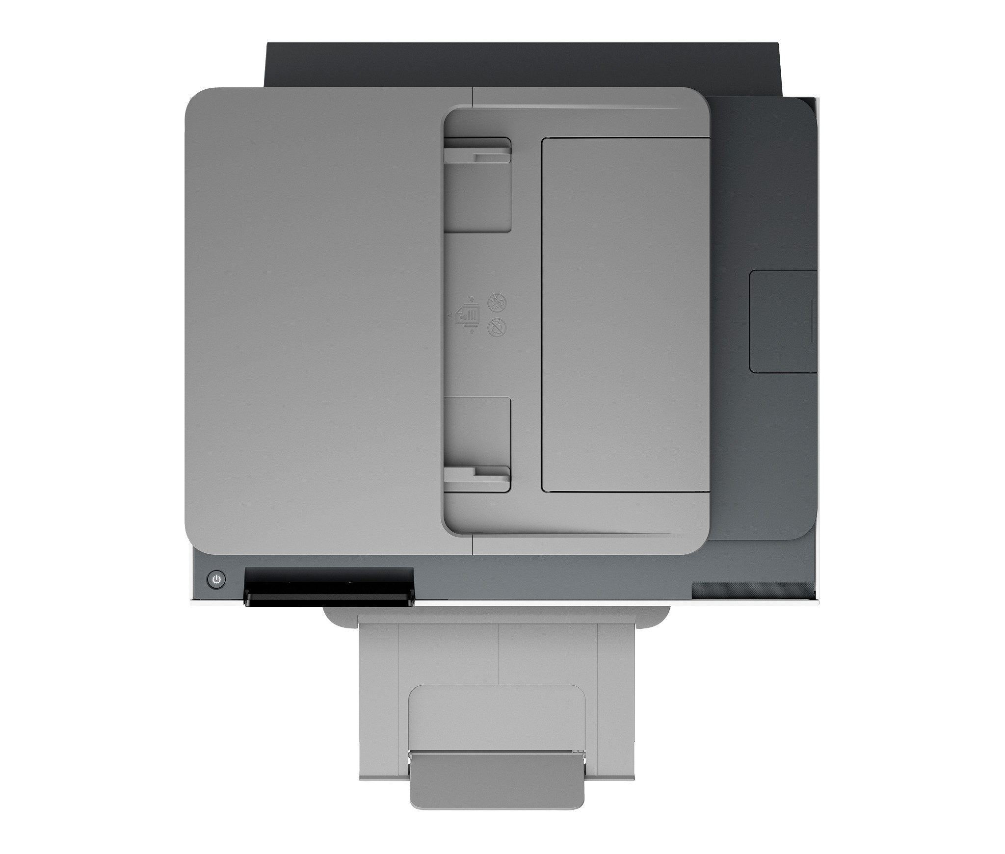 Ein HP-Drucker, der eine Druckvorschau auf einem Telefonbildschirm zeigt.