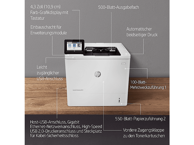 Thumbnail - HP - B2B LaserJet Enterprise M611dn Laserdrucker