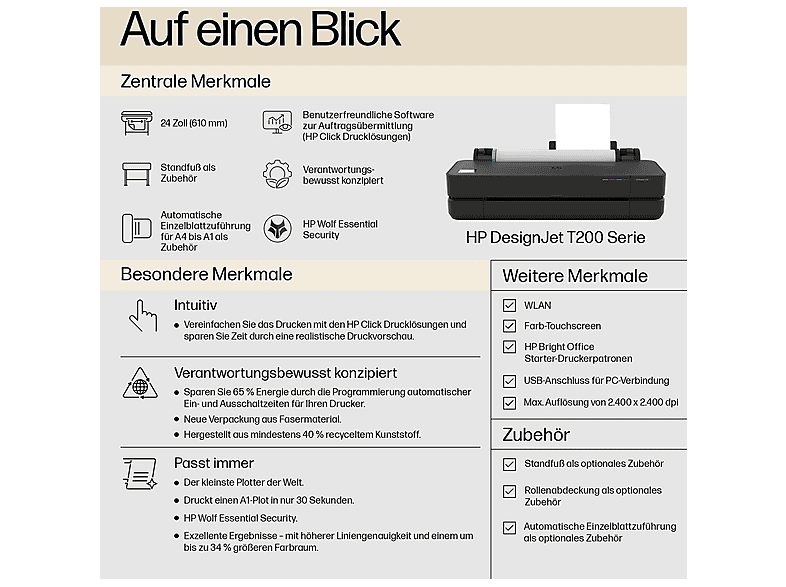 Thumbnail - HP - B2B DesignJet T250 24-Zoll-Drucker 2025 Edition Drucker