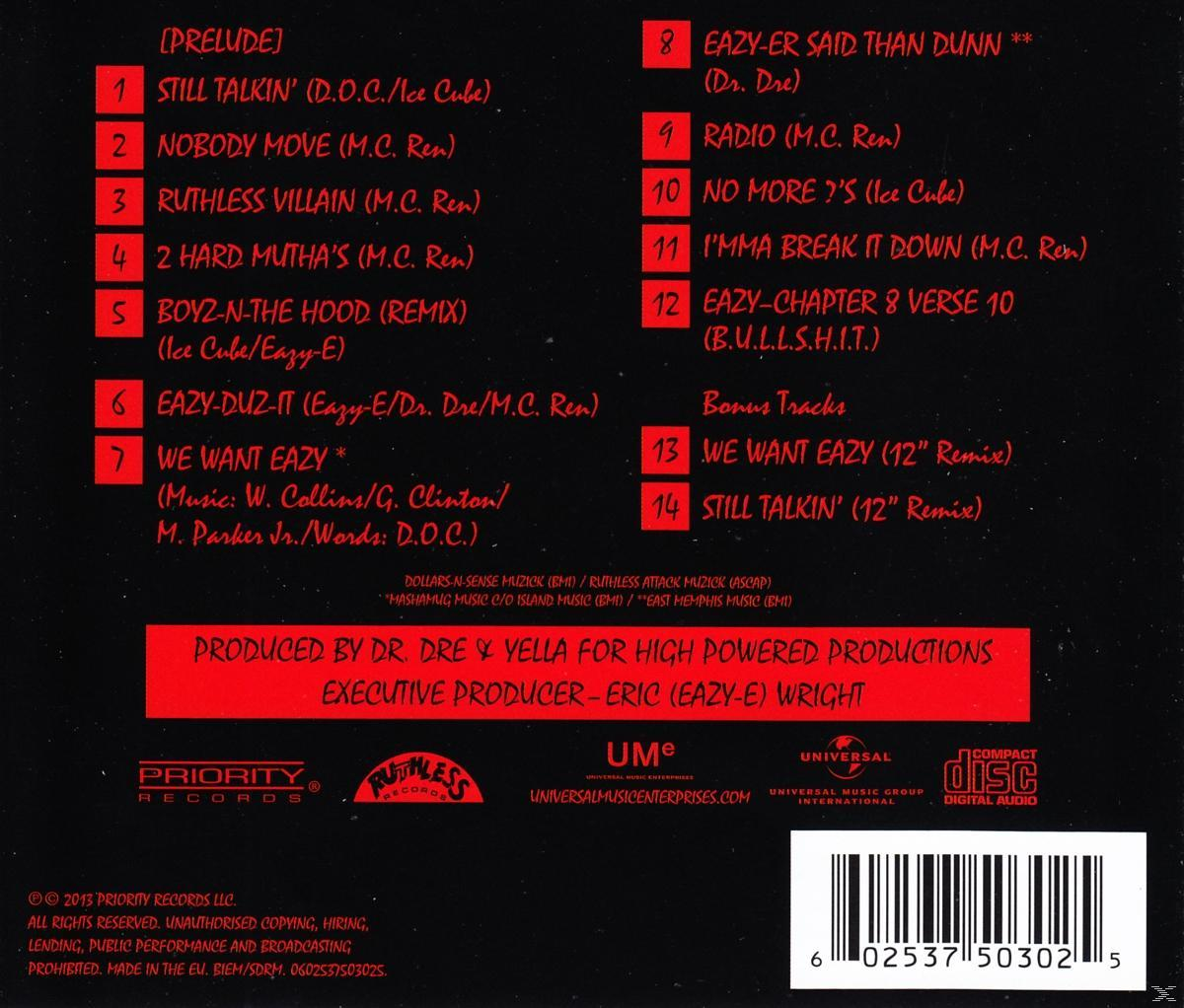 CD hátulja a tracklistával, a kreditekkel és logókkal.