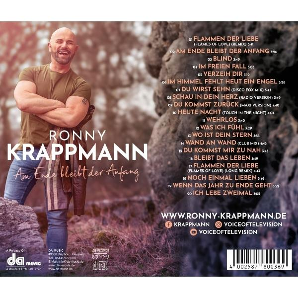 Albumcover: Mann lächelt, Albumtitel und Titelliste.
