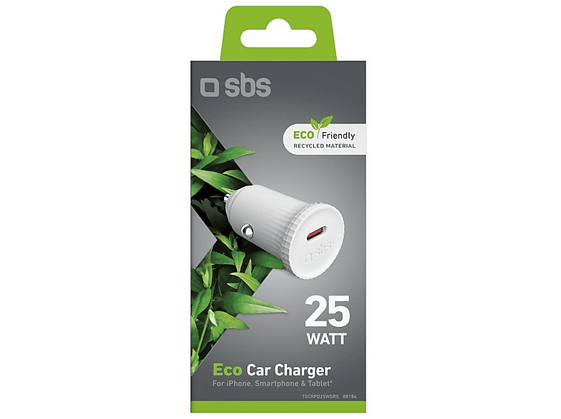SBS ECO Car GRS USB-C 25W Biały – zdjęcie 3
