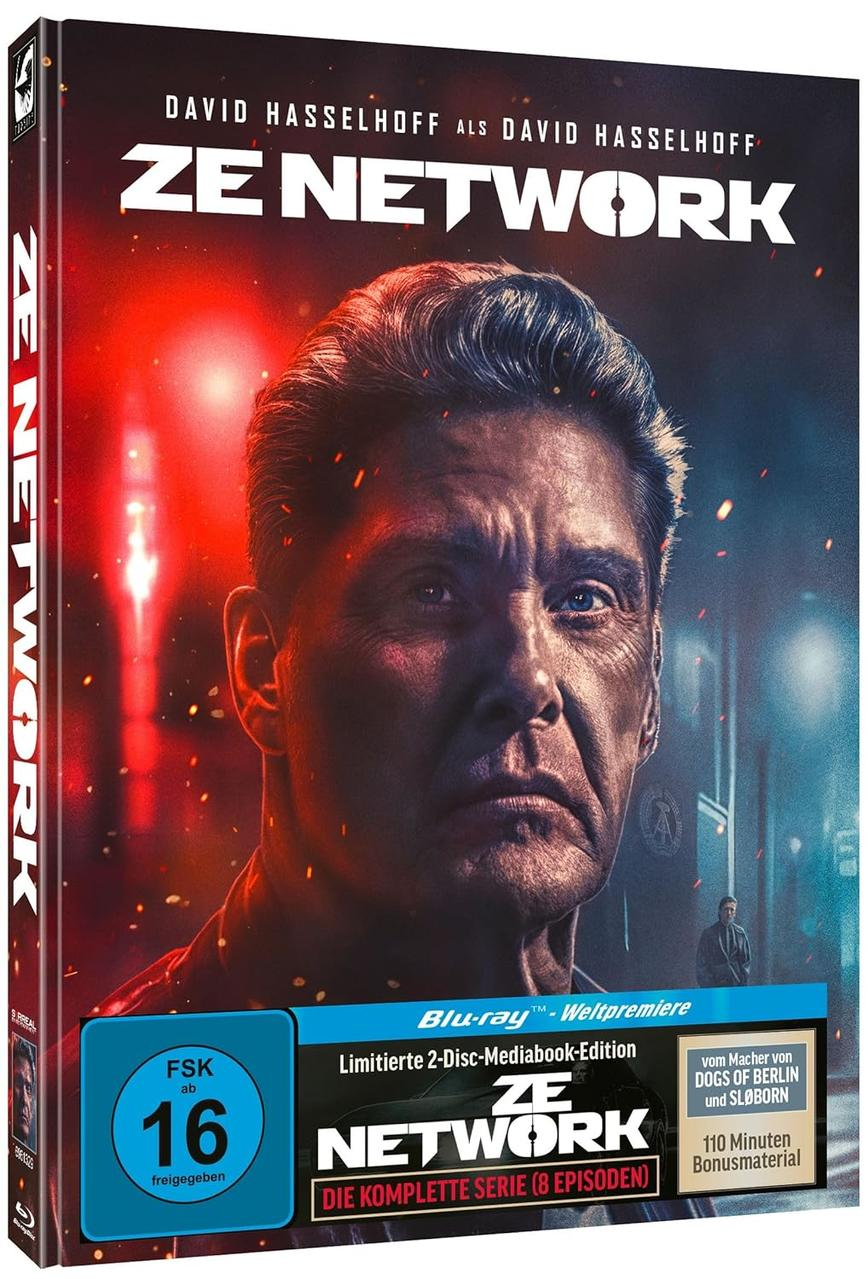 DVD-Cover von ZE NETWORK mit dem Gesicht von David Hasselhoff.